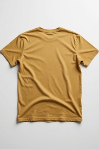 Camiseta Gráfica Personalizada al por Mayor para Hombre, Diseño Wraith, Amarillo Mostaza, Manga Corta, Cuello Redondo, Estilo Fantasía, Arte Oscuro, Guerrero con Capucha, Calavera y Espada - Product Image 3