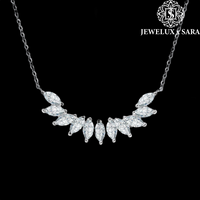 Collier en moissanite argentée de qualité supérieure pour femmes, accessoire de mode pour mariages, festivals et usage quotidien au bureau