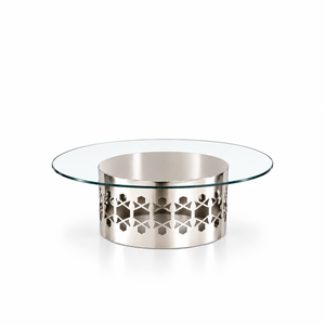 Silver Cutout Pattern Chocolate <b>Stand</b> with <b>Glass</b> Top for Hotels Restaurants Weddings & Events Custom Sizes & Colors Available - Product Image 2