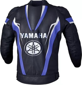 Chaqueta de Motociclismo para Hombre, Marca Ramaha, de Cuero Vacuno Genuino, con Protección de Nivel 2 CE y Soporte para la Espalda - Product Image 2