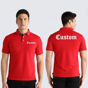 เสื้อโปโลชาย ออกแบบเองได้ แบรนด์ของคุณเอง ลำลอง ผ้าถัก พิมพ์ลาย มีกระเป๋าเสื้อ แขนสั้น ผ้าโพลีเอสเตอร์ แห้งเร็ว สำหรับตีกอล์ฟ - Product Image 4