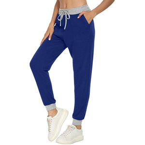 Pantalon de jogging OEM en gros pour femmes, coupe ample et épaisse en coton, jambe large droite, pour dames - Product Image 2