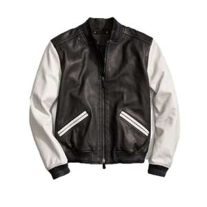 2026 Top Quality Material Breathable Baseball <b>Real</b> Cow <b>Leather</b> Best Selling Custom Varsity Letterman <b>Jackets</b> Men Winter <b>Jacket</b> - Product Image 3