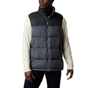 Gilet d'hiver de haute qualité, chaud et confortable, résistant au froid, col montant, gilet brodé, couleur contrastée, polyester - Product Image 1