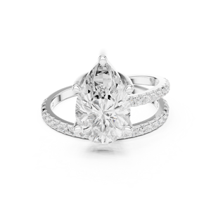 Anillo de Oro de 14K con Diamante Cultivado en Laboratorio de 3 Quilates, Corte Pera, Certificado IGI, VS1, Color E, para Boda, Compromiso o Aniversario - Product Image 6