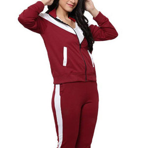 Women Two Piece Stand Collar Tracksuit <b>Zip</b> <b>Up</b> <b>Jacket</b> And Jogger Pants Casual Streetwear Wholesale Supplier - Product Image 5