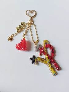 Handmade Embroidery Beaded <b>Keychain</b> Elegant Seed Bead Key Ring Eco-Friendly MD HANDICRAFTS for Gift and Everyday Carry - Product Image 4