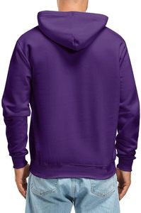 Sudadera con Capucha Morada Unisex, Corte Regular, Informal, Tejida, Manga Larga, Color Sólido, para Otoño - Product Image 2