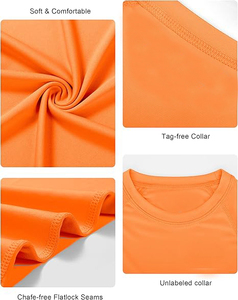 Chemise à manches longues unisexe pour enfants, en polyester à séchage rapide, de couleur violette - Product Image 4