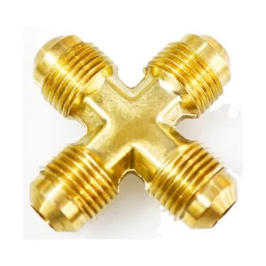 Raccord en T de traversée mâle forgé en laiton haute pression avec écrou de blocage, raccord évasé 37, adaptateur hydraulique, raccords de tuyauterie - Product Image 5