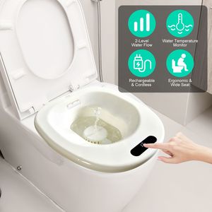 Vasca Elettrica per Bagno da Seduta con 2 Livelli di Flusso d'Acqua, Strumento per Immersione nel Sedile WC per Cura Post-Parto e Riabilitazione Postnatale - Product Image 1