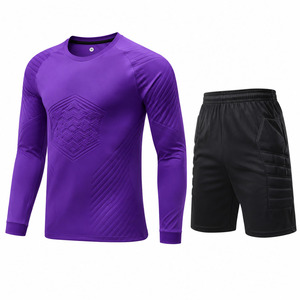 Conjunto de Uniforme de Portero de Fútbol para Hombre, Camiseta de Manga Larga, Pantalones Cortos Acolchados, Kit de Entrenamiento de Portero de Fútbol, Logotipo Personalizado - Product Image 1