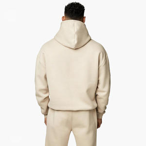 Nouvel ensemble de survêtements en polaire pour hommes, design décontracté, avec logo personnalisé, vêtements d'hiver, survêtement léger uni teint - Product Image 4