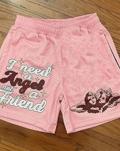Custom Unisex Summer Jogger Sweat <b>Shorts</b> Heavyweight Cotton Rhinestone Distressed Sun Faded Acid Wash <b>Shorts</b> for <b>Men</b> - Product Image 5