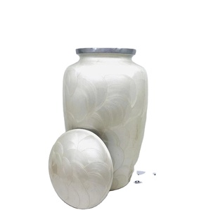 Urna de Metal moderna para cenizas humanas, urna de cremación hecha a mano para adultos con token, jarrón de mesa de capacidad personalizada, suministros funerarios - Product Image 1