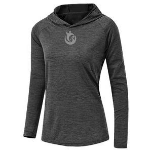 Sudadera con Capucha de Manga Larga para Mujer, Talla Grande, de Alta Calidad, Poliéster Transpirable de Secado Rápido, Excelente Rendimiento, Top Corto - Product Image 1