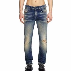 Denim <b>Jeans</b> for Men Casual Regular Fit <b>Elastic</b> <b>Waist</b> Stretch Mid <b>Waist</b> Breathable Knitted Cargo Pants Distressed for Sale - Product Image 6
