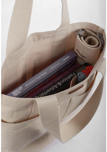 Organic Cotton Canvas Shoulder Tote <b>Bag</b> with Multiple Pockets Reusable College Shopping <b>Bag</b> for Daily Use Carry Travel Use - Product Image 2