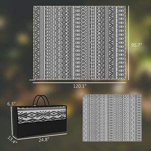 Tappeto da Esterno Reversibile 10 X 8 con Luci USB e Borsa per il Trasporto, per Campeggio e Patio - Product Image 3