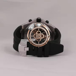 Reloj de Lujo para Hombre con Incrustaciones de Moissanita, Brazalete Completo con Diamantes - Product Image 3