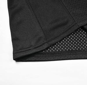 T-shirt de sport athlétique pour femme en polyester léger, col en V noir, manches courtes, brodé, antibactérien, maille, football - Product Image 5