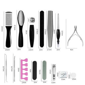 Ensemble de ciseaux à ongles professionnels de luxe en acier inoxydable de haute qualité, 5 en 1, pour soins personnels, coupe-ongles, pédicure - Product Image 1