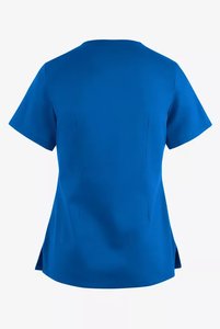Women's Scrub Top Criss Cross V-Neck <b>Nurse</b> Uniform Top Zipper Pocket Medical Scrubs Top Custom Color Nursing Top <b>Tunic</b> - Product Image 5