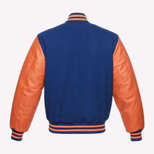 Genuine Leather Sleeves <b>Jacket</b> <b>Men</b> Life Letterman Windbreaker University <b>Jacket</b> Work <b>Baseball</b> University Letterman <b>Jacket</b> - Product Image 4