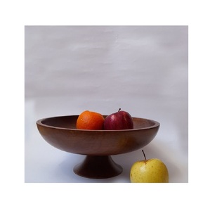 Cuenco Elevado de Madera Maciza para Mesa de Comedor, Ideal para Servir Frutas, Bocadillos y Dulces, y Crear Atractivos Centros de Mesa - Product Image 4