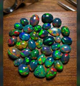 Opales d'Éthiopie naturelles, pierres précieuses en vrac, taille ovale, certifiées IGI, effet de jeu de couleurs, sans résine, pour la fabrication de bijoux et l'art du verre - Product Image 2