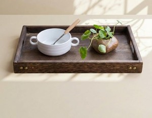 Plateau en bois d'olivier massif de qualité supérieure, fait main, carré, plateau de service pour aliments, plateau décoratif pour café et thé, plateau de service avec poignée - Product Image 5