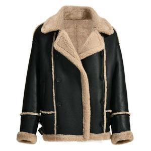 Veste en cuir véritable pour homme, personnalisable, de haute qualité, avec fourrure, en peau de mouton véritable, veste d'hiver - Product Image 4