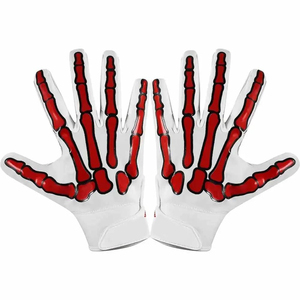 ถุงมืออเมริกันฟุตบอล Skeleton Pro Super Sticky Hand Grips ป้องกันการลื่น จับกระชับมือ สวมใส่สบาย สายรัดข้อมือปรับได้ สำหรับผู้ชาย วัยรุ่น และเด็ก - Product Image 5