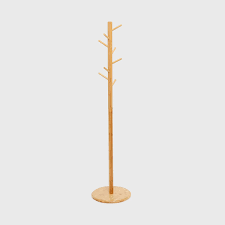 Perchero de pie de madera con ganchos para colgar abrigos, sombreros, bolsos y paraguas - Product Image 3