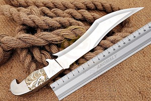 Couteau Bowie OEM de chasse, de survie et tactique à lame fixe, en bois, entièrement forgé, personnalisable, fait main, de qualité supérieure, pour le camping et le bushcraft en extérieur - Product Image 6