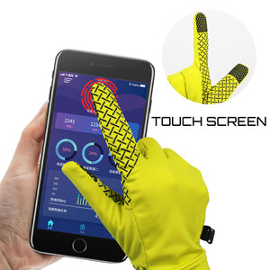 Wholesale Yellow Full Finger Cycling <b>Gloves</b> With Non-Slip Grip Adjustable Wrist Strap Waterproof <b>Touchscreen</b> Unisex - Product Image 6
