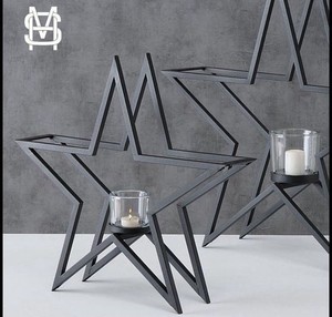 Juego de Portavelas de Cadena de Hierro, Decoración de Mesa Geométrica Moderna al Mejor Precio - Product Image 4
