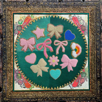 Patchs brodés personnalisables en feutre non tissé écologique, motifs nœud, cœur, étoile, fleur, arc-en-ciel, à thermocoller, vente en gros