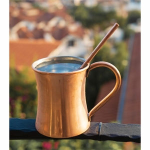 Wholesale Moscow Mule Hammered Copper Mug Stainless Steel Lined Beer Cocktail Cup Vintage Brass Handle <b>Metal</b> Drinkware Mugs - Product Image 6