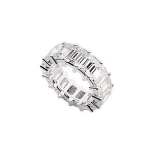 925 <b>Silver</b> Moissanite <b>Emerald</b> Cut <b>Ring</b> Modern Unisex Design Elegant Jewelry for Daily Wear Export Quality Gift - Product Image 2