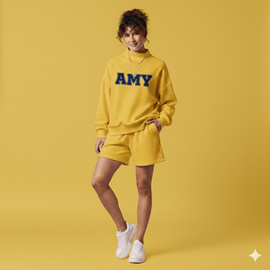 Ensemble décontracté deux pièces pour femme : haut côtelé doux à col montant et short à taille élastique, style streetwear, service OEM - Product Image 5