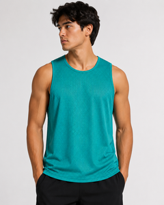 Chaleco deportivo ligero de malla transpirable sin mangas para hombre, ropa deportiva para gimnasio y correr - Product Image 4