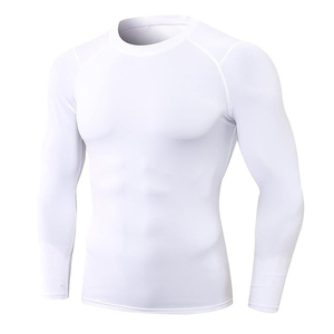 Bodybuilding Gym Quick Dry Compression <b>Shirt</b> <b>Long</b> Sleeve <b>T</b> <b>Shirt</b> Sports Tops Custom Round Neck Tee <b>Shirts</b> for <b>Men</b> - Product Image 2