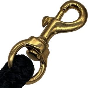 Durable Red Black Blue Nylon Poly Horse Lead Rope with Heavy Duty Brass <b>Snap</b> <b>Hook</b> Lead Rope for Horses - Product Image 2