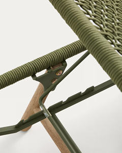 เก้าอี้พักผ่อนไดอาร่า ทำจากไม้สักแท้และเหล็กคุณภาพดี พร้อมเชือกถัก สำหรับใช้งานกลางแจ้ง - Product Image 4