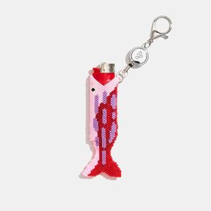 Porte-clés brodé mignon avec perles colorées et un magnifique motif brodé fait main - Product Image 1