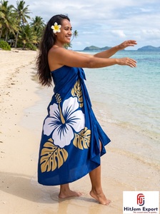 Paréo Hawaïen Personnalisé en Chiffon 100% Rayonne, Sarong Polynésien Floral Léger Tissé, Cache-Maillot de Plage d'Été, Fabricant OEM ODM - Product Image 4