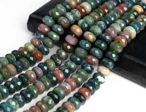 Perles rondes facettées en agate indienne multicolore naturelle, qualité gemme, pour la création de bijoux et les travaux manuels DIY - Product Image 6