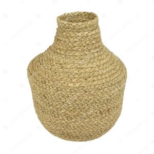 Vietrustic Elegante Organizador de Plantas y Flores con Núcleo de Bambú Hilado, Florero de Pasto Marino, Soporte de Mesa Cosido para Jarrones y Macetas - Product Image 3