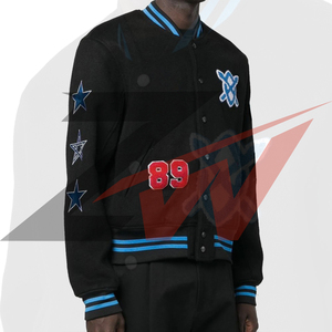 Chaqueta Varsity de Moda para Hombre, Talla Grande, Personalizada, de Alta Calidad, con Cuello de Lana y Cierre de Cremallera - Product Image 6